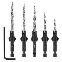 소형 탁상 밀링머신 서프파이프 선반가공 탁상바이스 밀링기 카운터 싱크 드릴 비트 세트 조정 가능한 테이퍼 고속 스틸 육각 생크 목재 밀링 커터 4 6 8 10 12mm 목공, 01 4 6 8 10 12 mm