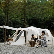 터널형텐트 터널 쉘터 장박 겨울용 차박 투룸 방수 두꺼운 휴대용 접이식 텐트, 터널 텐트