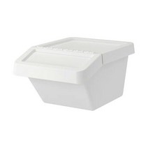 이케아 SORTERA 소르테라 분리수거함+뚜껑 37L 수납함 정리함, 화이트_902.558.98