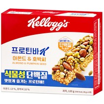 켈로그 프로틴바K 아몬드 앤 호박씨, 30g, 4개