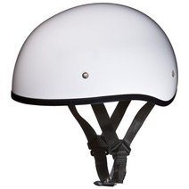 Daytona Helmets 하프 스컬 캡 오토바이 헬멧 DOT 승인 하이 그로스 화이트 XS 바이저 포함 USA 미국, Hi-Gloss White