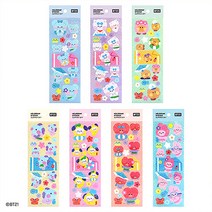 (방탄소년단굿즈)BT21 홀로그램 스티커 2p세트(SUMMER SKY) 260035, 쿠키