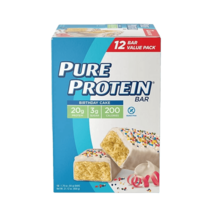 해외 Pure Protein 고단백 영양 간식 벌스데이 케이크 1.76온스 12팩 정품, Birthday Cake