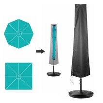 지퍼형 UV차단 야외용 파라솔 보관 덮개 가리개 커버 옥스퍼드원단 튼튼한 수납용품, 초대형 파라솔커버600D(블랙)
