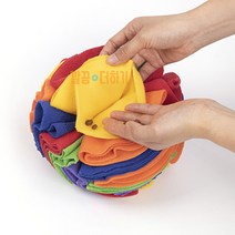 깔끔더하기 강아지 노즈워크 장난감 볼 간식 애견장난감 공, L사이즈-20cm+부착식4단걸이, 퍼플