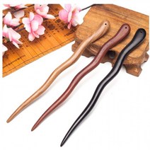 비녀 머리 보석 장식 전통 나무 스틱 핀 diy 헤어핀, 그린 BL07092