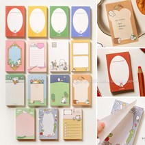 디자인문구 떡메 두꺼운 메모지 예쁜메모지 메모패드, 상.세.참.조, 0.4.파.랑