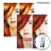 과일나라 진주펄 염색약 스페셜 4개세트+폼클렌징 120ml, 오렌지77호 2개 밝은황갈색6호 2