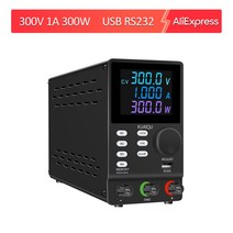 KUAIQU-Usb RS232 전원 공급 장치 랩 프로그래밍 가능 30V 10A 200V 300V 14 개의 메모리 기능 그룹 PC, 11 300V 1A DR Black_01 110V