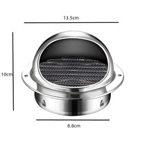 스테인레스 스틸 벽 천장 공기 환기 덕트 배기 그릴 커버 100/150mm 콘센트 난방 냉각 벤트 캡, [01] 100mm, 01 100mm