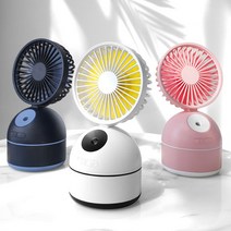 여름 미스트 가습기 USB 선풍기 ET19MS0071, 화이트