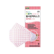 네퓨어 하운드투스 핑크 그린 패턴 무늬 끈조절 대형 황사 KF94 마스크