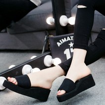 여자 쿠션 좋은 발 편한 선생님 교사용 슬리퍼 실내화, 블랙3cm_245