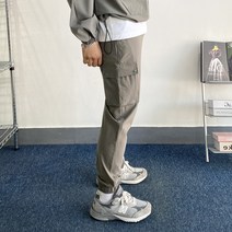 [S~3XL/4컬러] 남녀공용 윈드 쿨 스판 카고 조거팬츠