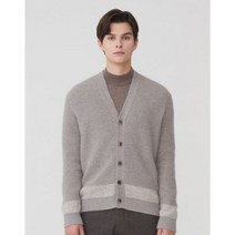 닥스 남성 Winter Fox 베이지 라인배색 폭스 혼방 가디건337154