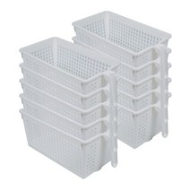 [생활엔] 손잡이가 있어 정리가 쉬운 다용도 바구니_깊은형 (M)_아이보리 X 10P