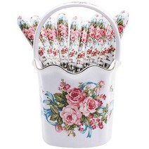 에스엠에프 잉글랜드 수반세트, 사각꽃바구니1개, 티스픈5개, 티포크5개