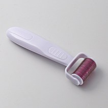 얼굴경락기구 턱선리프팅 페이스롤러 얼굴리프팅 1200 니들 페이스 롤러 티타늄 0.25mm 길이 스킨 케어, 01 White and purpl head