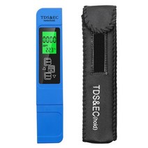 수질검사 ph측정기 어항물갈이 디지털 lcd tds ec meter pen water quality tester for 수족관 수영장 자동 보정 물 순도 테스트 온도 측정기, 푸른