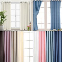 아일렛형 긴창 암막커튼 1장 거실형 3중직 고밀도 08639ea