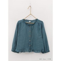 코지일이삼 코지23 여자 라운드넥 린넨자켓 셔츠코디 6버튼 밑단짧은 숏자켓 (8596279)