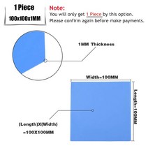 8 개 100x100x0.5mm 1mm 1.5mm 2mm 2.5mm 3mm 4mm 5mm 청색 흰색 녹색 조합 열 패드 냉각 전도성 실리콘, [02] White, [06] 8PCS 2.0MM