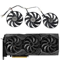 CCVA T129215SU 7핀 GPU 카드 쿨러 팬 ASUS ROG StrixGeForce RTX 2060 2080 2080 Ti 또는 RX 5600 XT RX 5700XT 팬