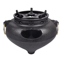 주물 화목 난로 회사 차 전통 주철 숯 철 주전자 끓는 스토브 일본식 그릇, 블랙 싱글 스토브