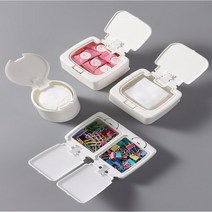 ll0II원터치 깔끔수납 솜 고무줄 면봉 수납케이스 미니소품정리함［lI］