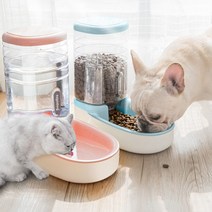 고양이 반려묘 강아지 반려견 반려동물 애완견 애완동물 반자동 급식기 급수기, 급식기-그레이