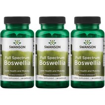 Swanson - Full spectrum Boswellia Joint Health and Mobility 풀 스펙트럼 보스웰리아 800mg 60정 3팩, 1개, 1개