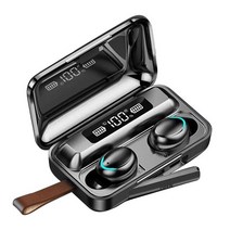 블루투스 연예인 귀찌 이어커프 3000mAh 무선 이어폰 블루투스 V5.0 TWS 헤드폰 LED 디스플레이 보조베터리, 13 013