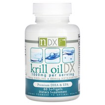 Natural Dynamix (NDX) 크릴 오일 DX 1 000mg 소프트젤 60정