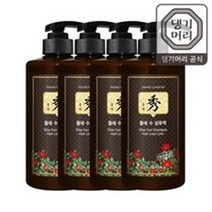 댕기머리 [댕기머리] (리뉴얼) 들애수 탈모샴푸 500ml 4개, 1세트