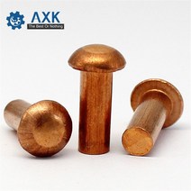 100/50Pcs GB867 M2.5/M3 x L 구리 리벳 팬 헤드 솔리드 황동 반 라운드 캡 Nail3-12mm 길이 2.5/3mm 직경, 03 M2.5X5mm 100Pcs