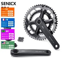 SENICX PR4 2x10 1112 속도 도로 자전거 크랭크 세트 체인셋 체인 휠 프로텍터 165mm170mm 175mm BB24MM, PR4 BB30+170mm+50-34