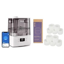 LEVOIT 가습기 큰 방 집 (6L) 쿨 미스트 스마트 앱 음성 제어 급속 가습 자동 모드 조용한, 3 스마트 가습기 및 액세서리, 그레이