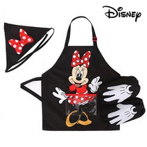 유아동 미니마우스 조절끈 방수 앞치마 팔토시 그림그리기 남아 요리시간 미술 물감 학습 여아 만들기 어린이집 유치원, 소