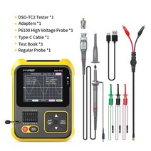 2in1 핸드 헬드 200khz 대역폭 오실로스코프 트랜지스터 테스터 2.4 인치 디지털 오실로스코프 pwm 구형파 출력 백라이트, 어댑터 포함, 어댑터