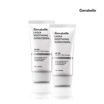 [제나벨] [에델바이스샷1개증정] 레이저 수딩 저자극 선스크린 70ml x 2개, 상세 설명 참조