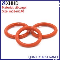 고무오링 패킹 실리콘 오링 고무링 10PCS M51-M140 실리콘 씰링 빨간색 가스 켓 고온 저항 실리카 젤 Oring, 06 M52x4mm(10pcs)