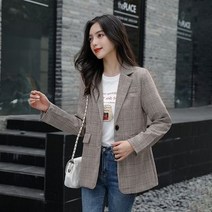 뉴욕멋쟁이 브리티쉬체크 여성자켓