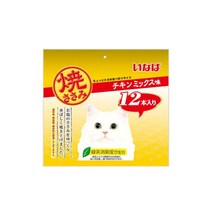 이나바 야끼사사미 고급 수제 고양이 간식 12개입, 1개, 치킨믹스 QSC-16