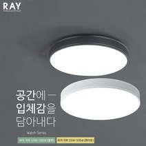 LED조명 와치 직부 원형방등 500파이 55W 600파이 60W 주광색 안방등 침실등, 2. 화이트
