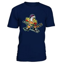 아이스하키저지 의류남성용 100% 코튼 오넥 반팔 네이비 티셔츠 & 빈티지 하키 팬 프린트 로고, 15 Navy_09 S/M