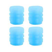 자전거 휠 림 자동차 오토바이 모양 타이어 발광 캡 에 적합한 자동차 발광 밸브 허브, 4pcs 블루