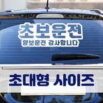뭉키데코 초대형 반사지 초보운전 스티커 CBD_초보운전 04, 화이트 (일반)