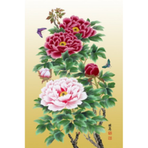 26종 부귀화 목단 꽃 모란꽃 공작 불사조 봉황 목단화 무드 직소퍼즐 풍수인테리어 건강 부귀 행운 조각퍼즐 집콕취미 집중력향상 스트레스 해소 선물용 300 500 1000피스, 부귀화 목단 꽃 직소퍼즐-17