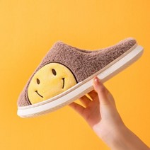 노리스 커플 겨울 스마일(옆) 털슬리퍼