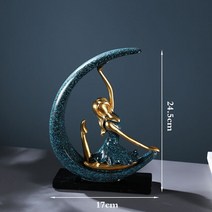 북유럽 문 여신 장식품 홈 장식 수지 발레 소녀 조각 인형 거실 액세서리 여성 선물, [01] ballet A